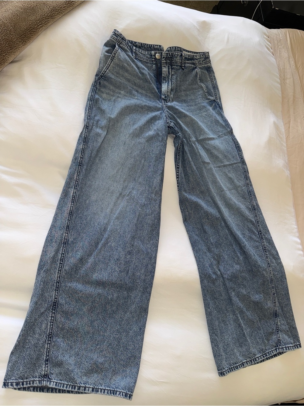 Rag & Bone Featherweight Wide-Leg Jeans - Size 29 - Picture 4 of 6